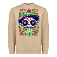 Mushroom Mexican Day of dead sugar skull Heavyweight Sweatshirt - NancyCooperArtShop