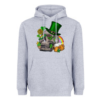 Heather Grey St Patrick's Day boho skull Heavyweight Hoodie - FaDigitalArtStudio