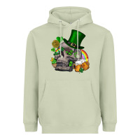 Matcha St Patrick's Day boho skull Heavyweight Hoodie - FaDigitalArtStudio