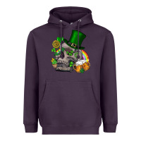 Plum St Patrick's Day boho skull Heavyweight Hoodie - FaDigitalArtStudio