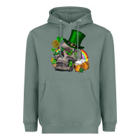 Sage St Patrick's Day boho skull Heavyweight Hoodie - FaDigitalArtStudio