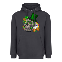 Smoke St Patrick's Day boho skull Heavyweight Hoodie - FaDigitalArtStudio