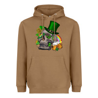 Toasted Coconut St Patrick's Day boho skull Heavyweight Hoodie - FaDigitalArtStudio