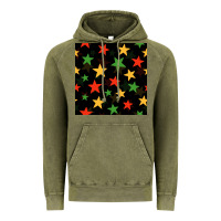 Vintage Olive african color stars seamless pattern Vintage Hoodie - BundleAndBundleShop