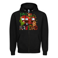 Black Feliz Navidad Christmas Mexico Zipper Hoodie - HowdyJamesFarm