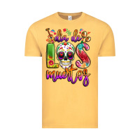 Vintage Mustard dia de los muertos Vintage Tee - LillyAllenDesigns