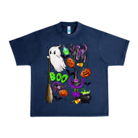 Navy cute ghost Urban Heavy Tee - LillyAllenDesigns