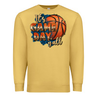 Antique Gold it's game day y'all basketball Premium Sweatshirt - FaDigitalArtStudio