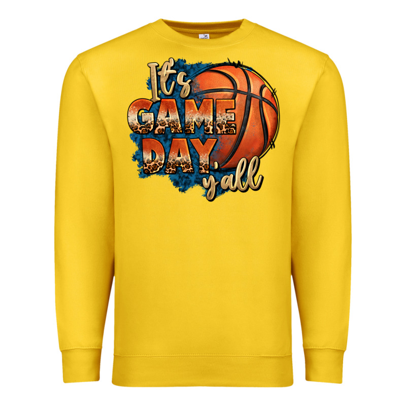 It's Game Day Y'all Basketball Premium Sweatshirt by FaDigitalArtStudio | Teevron
