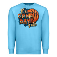 Ocean Blue it's game day y'all basketball Premium Sweatshirt - FaDigitalArtStudio