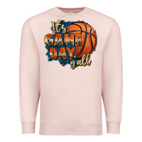 Pale Pink it's game day y'all basketball Premium Sweatshirt - FaDigitalArtStudio