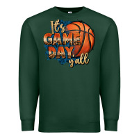 Sports Green it's game day y'all basketball Premium Sweatshirt - FaDigitalArtStudio