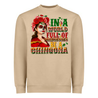 Mushroom In a world full of princesses be a chingona Heavyweight Sweatshirt - NancyCooperArtShop