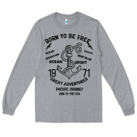 Heather Grey Born To Be Free Sea Long Sleeve Tee - Bettercallsaul