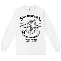 White Born To Be Free Sea Long Sleeve Tee - Bettercallsaul