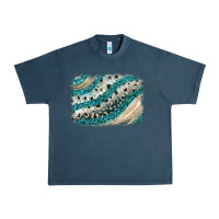 Midnight Navy turquoise glitter background Urban Heavy Tee - JahusDesignShop