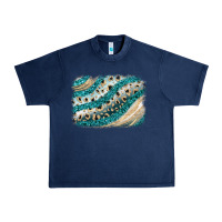 Navy turquoise glitter background Urban Heavy Tee - JahusDesignShop