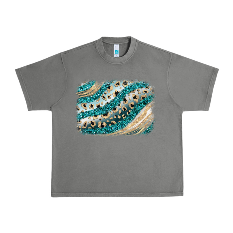Turquoise Glitter Background Urban Heavy Tee by JahusDesignShop | Teevron