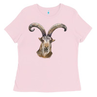Bubblegum Pink spanish goat face Ladies Tee - LillyAllenDesigns