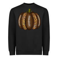 Black American Football Pumpkin Heavyweight Sweatshirt - texasbilliewilder