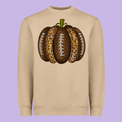 American Football Pumpkin Heavyweight Sweatshirt Designed By Texasbilliewilder
