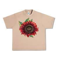 Burro ProCut Red Sunflower Urban Heavy Tee - LillyAllenDesigns