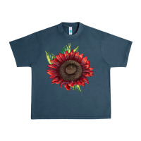 Midnight Navy ProCut Red Sunflower Urban Heavy Tee - LillyAllenDesigns