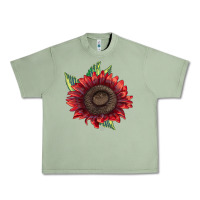Oil Green ProCut Red Sunflower Urban Heavy Tee - LillyAllenDesigns