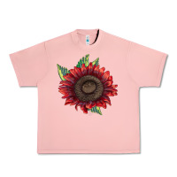 Salmon ProCut Red Sunflower Urban Heavy Tee - LillyAllenDesigns