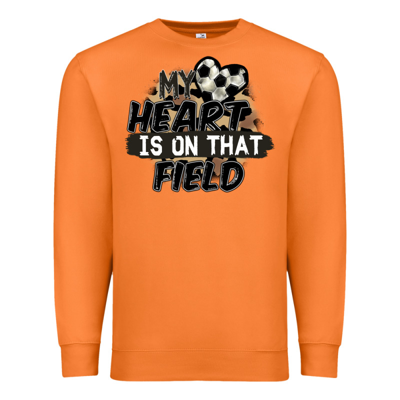 My Heart Is On That Field Soccer Premium Sweatshirt by FaDigitalArtStudio | Teevron