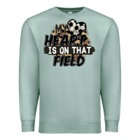 Seafoam my heart is on that field soccer Premium Sweatshirt - FaDigitalArtStudio