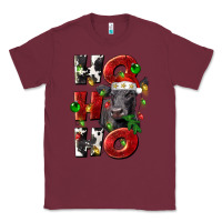 Burgundy Christmas ho ho ho black angus Classic Tee - LillyAllenDesigns