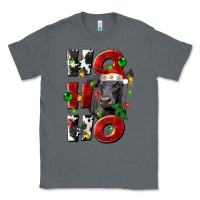 Charcoal Heather Christmas ho ho ho black angus Classic Tee - LillyAllenDesigns