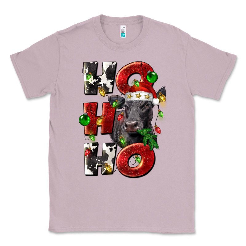 Christmas Ho Ho Ho Black Angus Classic Tee by LillyAllenDesigns | Teevron