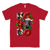 Red Christmas ho ho ho black angus Classic Tee - LillyAllenDesigns