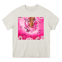 Cream Breast Cancer diva Heavy Core Tee - NancyCooperArtShop