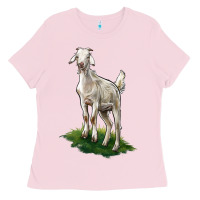 Bubblegum Pink Kiko Goat Ladies Tee - LillyAllenDesigns