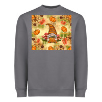 Fall Pumpkins And Gnome With Leopard Heavyweight Sweatshirt | Teevron