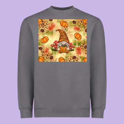 Fall Pumpkins And Gnome With Leopard Heavyweight Sweatshirt Designed By Texasbilliewilder