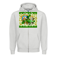 Dove Grey St. Patrick's truck Zipper Hoodie - CowGirlArtShop