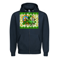 Navy St. Patrick's truck Zipper Hoodie - CowGirlArtShop