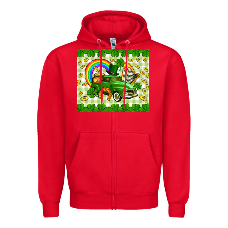 St. Patrick's Truck Zipper Hoodie by CowGirlArtShop | Teevron