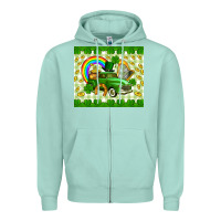 Seafoam St. Patrick's truck Zipper Hoodie - CowGirlArtShop