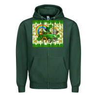 Sports Green St. Patrick's truck Zipper Hoodie - CowGirlArtShop