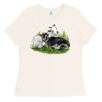 Bone two baby nigerian dwarf goat Ladies Tee - LillyAllenDesigns