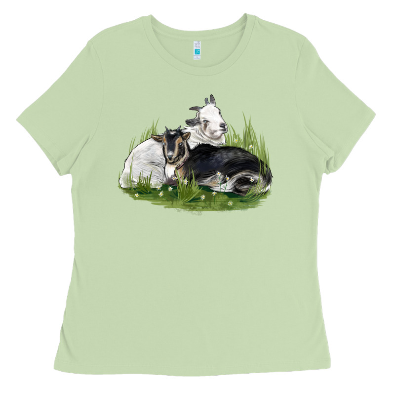 Two Baby Nigerian Dwarf Goat Ladies Tee by LillyAllenDesigns | Teevron