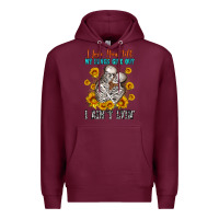 Burgundy i love you till my lungs give out Premium Hoodie - OliviaCreatesArt