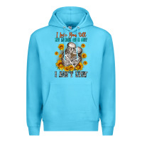 Ocean Blue i love you till my lungs give out Premium Hoodie - OliviaCreatesArt