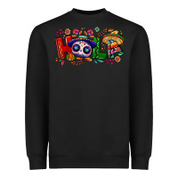 Black Hola Cinco De Mayo Heavyweight Sweatshirt - NancyCooperArtShop