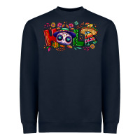 Navy Hola Cinco De Mayo Heavyweight Sweatshirt - NancyCooperArtShop